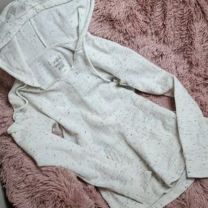 Comfortable speckled hooded sweatshirt